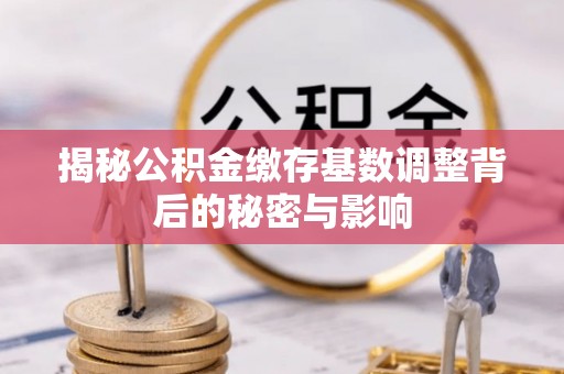 大肚揭秘公积金缴存基数调整背后的秘密与影响