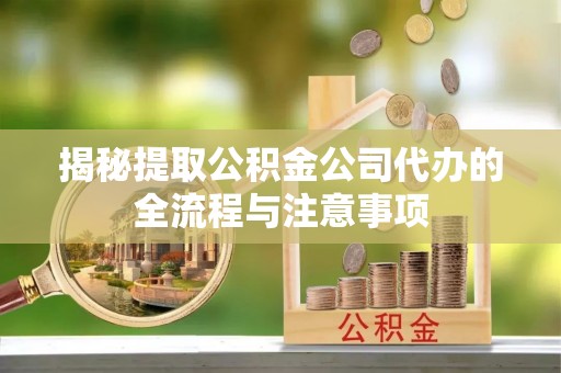 大肚揭秘提取公积金公司代办的全流程与注意事项