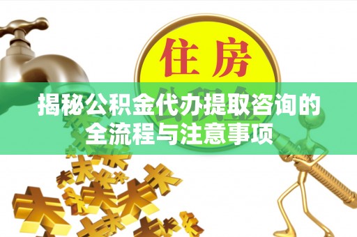 大肚揭秘公积金代办提取咨询的全流程与注意事项