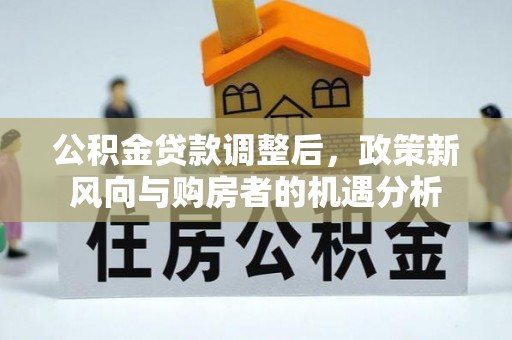 大肚公积金贷款调整后，政策新风向与购房者的机遇分析