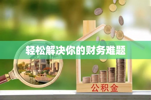 大肚轻松解决你的财务难题