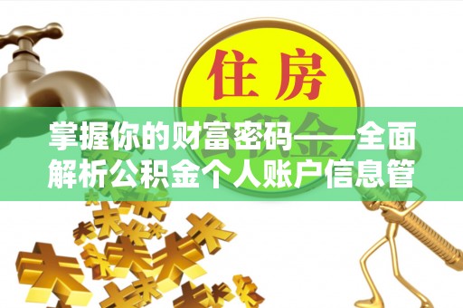 大肚掌握你的财富密码——全面解析公积金个人账户信息管理与优化