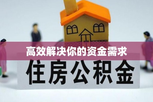 大肚高效解决你的资金需求