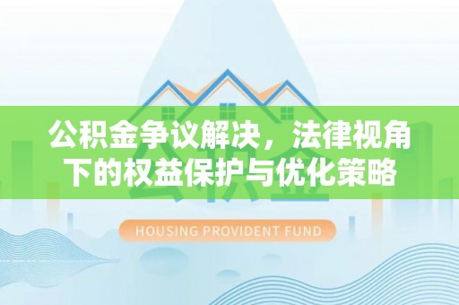 大肚公积金争议解决，法律视角下的权益保护与优化策略