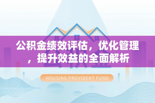 大肚公积金绩效评估，优化管理，提升效益的全面解析