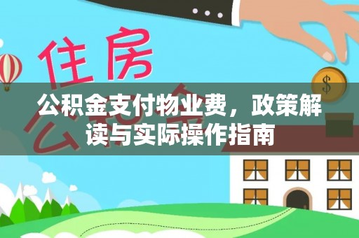大肚公积金支付物业费，政策解读与实际操作指南