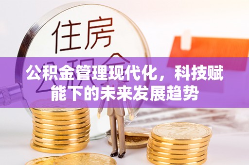 大肚公积金管理现代化，科技赋能下的未来发展趋势