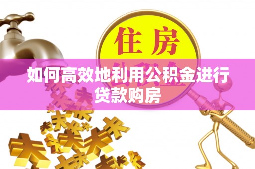 大肚如何高效地利用公积金进行贷款购房